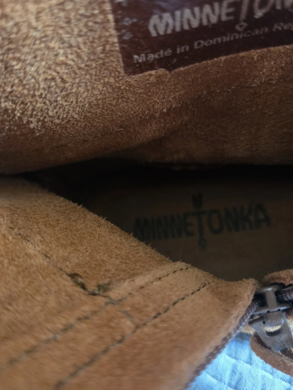 Minnetonka Suede Moccasin Boots - Chestnut Brown